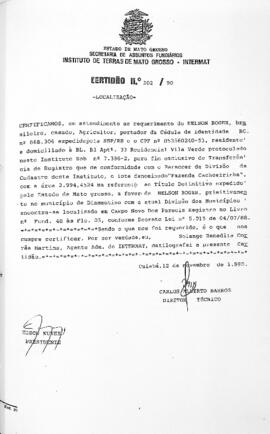 NÚMERO DA CERTIDÃO: 202.90