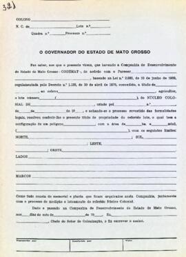 NÚMERO DO TÍTULO: SEM DADOS