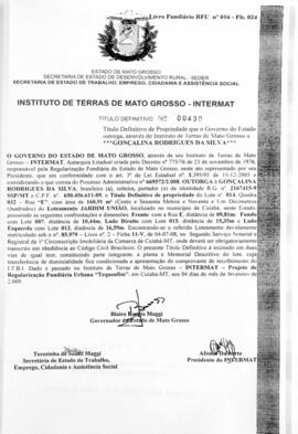 NÚMERO DO TÍTULO: 00430