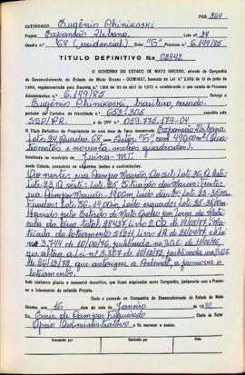 NÚMERO DO TÍTULO: 02942