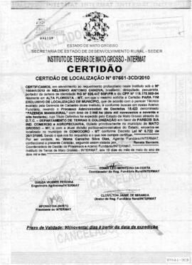 NÚMERO DA CERTIDÃO: 07661-3CD.2010