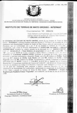NÚMERO DO TÍTULO: 00429