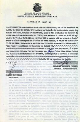 NÚMERO DA CERTIDÃO: 1051.80