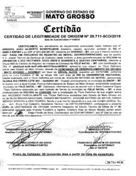 NÚMERO DA CERTIDÃO: 20.711-9CD.2019