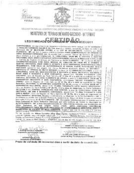 NÚMERO DA CERTIDÃO: 10425-8CD.2011