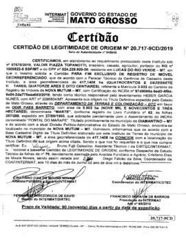 NÚMERO DA CERTIDÃO: 20.717-9CD.2019