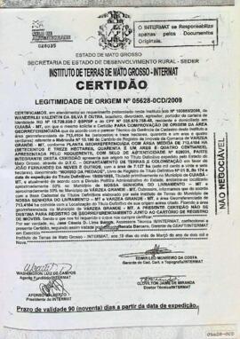 NÚMERO DA CERTIDÃO: 05628-0CD.2009
