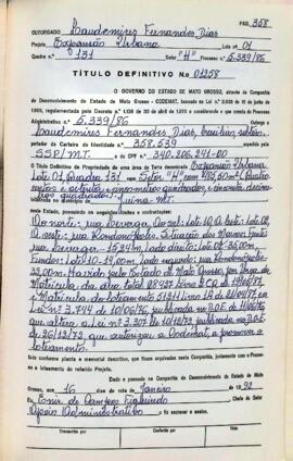 NÚMERO DO TÍTULO: 01258