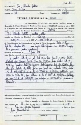 NÚMERO DO TÍTULO: 00440