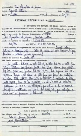 NÚMERO DO TÍTULO: 01055