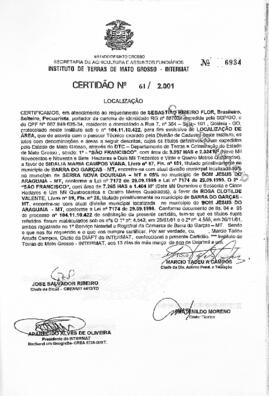 NÚMERO DA CERTIDÃO: 61.2.001