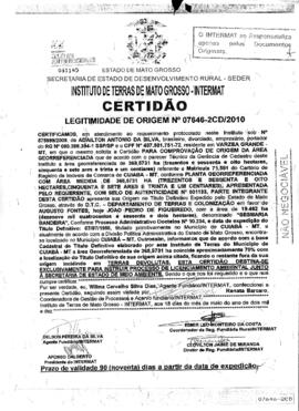 NÚMERO DA CERTIDÃO: 07646-2CD.2010