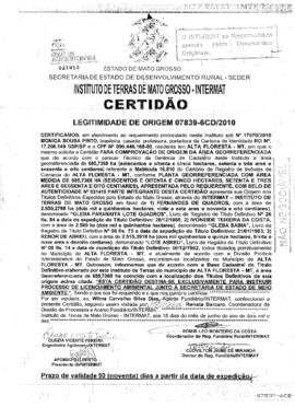 NÚMERO DA CERTIDÃO: 07839-6CD.2010