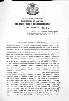 NÚMERO DO TÍTULO: 01445