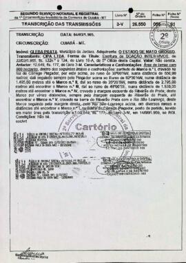 NÚMERO DO TÍTULO: SEM DADOS