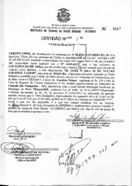 NÚMERO DA CERTIDÃO: 058.98