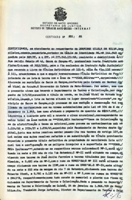 NÚMERO DA CERTIDÃO: 851.81