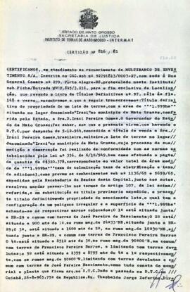 NÚMERO DA CERTIDÃO: 816.81