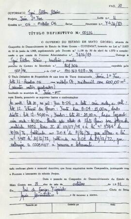 NÚMERO DO TÍTULO: 00126