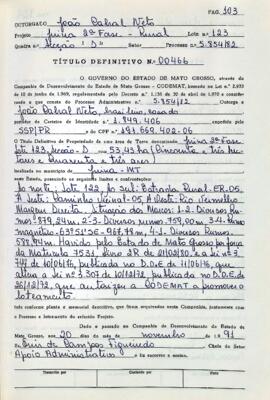 NÚMERO DO TÍTULO: 00466