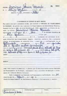 NÚMERO DO TÍTULO: SEM DADOS