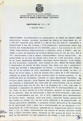 NÚMERO DA CERTIDÃO: 029.88