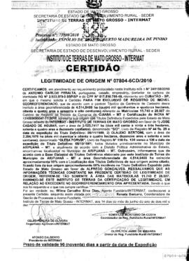 NÚMERO DA CERTIDÃO: 07804-6CD.2010