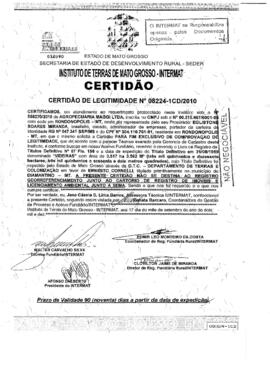 NÚMERO DA CERTIDÃO: 08224-1CD.2010