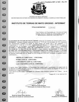 NÚMERO DO TÍTULO: 10446