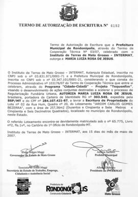 NÚMERO DO TERMO: 6192