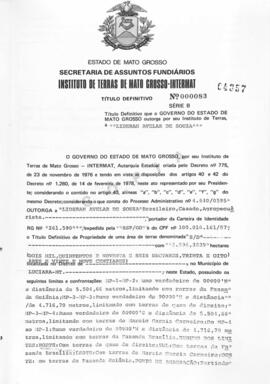 NÚMERO DO TÍTULO: 000083