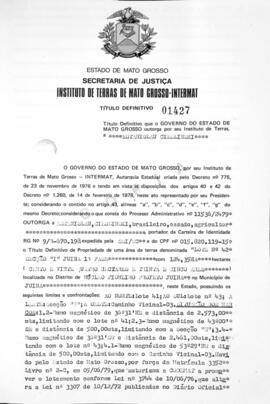NÚMERO DO TÍTULO: 01427