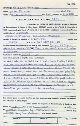 NÚMERO DO TÍTULO: 3754