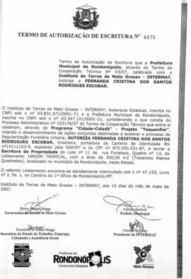 NÚMERO DO TERMO: 6875