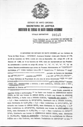 NÚMERO DO TÍTULO: 00505
