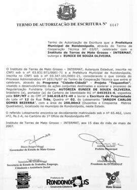 NÚMERO DO TERMO: 6647