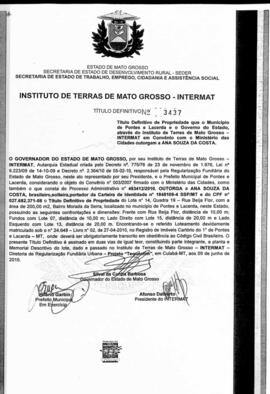 NÚMERO DO TÍTULO: 3437