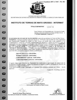 NÚMERO DO TÍTULO: 10474