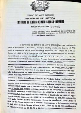 NÚMERO DO TÍTULO: 01295