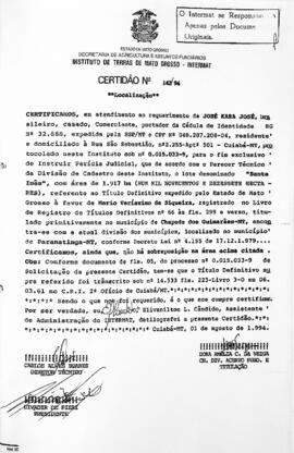 NÚMERO DA CERTIDÃO: 142.94