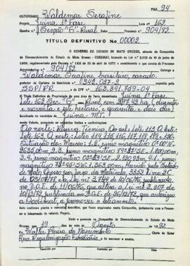 NÚMERO DO TÍTULO: 00002