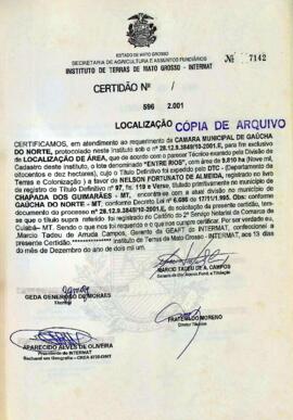 NÚMERO DA CERTIDÃO: 596.2001