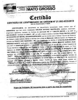 NÚMERO DA CERTIDÃO: 21.093-9CD.2019