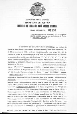 NÚMERO DO TÍTULO: 01398