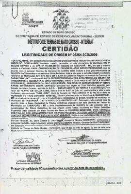 NÚMERO DA CERTIDÃO: 06254-3CD.2009