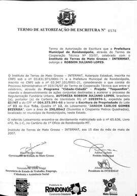 NÚMERO DO TERMO: 6576