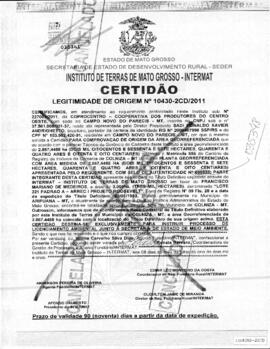 NÚMERO DA CERTIDÃO: 10430-2CD.2011