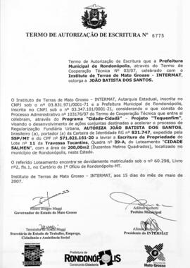NÚMERO DO TERMO: 6775