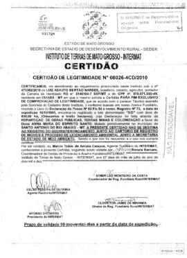 NÚMERO DA CERTIDÃO: 08026-4CD.2010