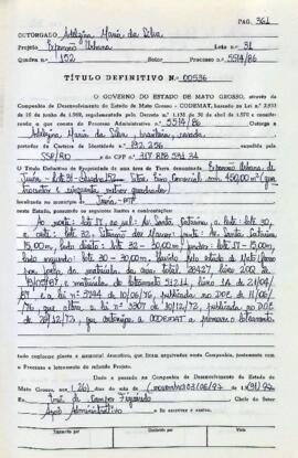 NÚMERO DO TÍTULO: 00536